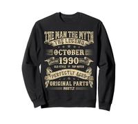 35th Birthday Gifts For Men Mythology Of October 1990 Sweatshirt