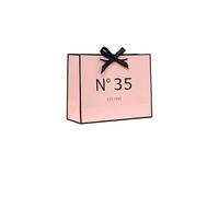 35th Birthday Keepsake Gift Vintage Bag Medium 13in for Women 1990 Mom Anniversary Novelty 35 Year Old Party Paper Bags Shopping Idea (Medium Size Black Pink)