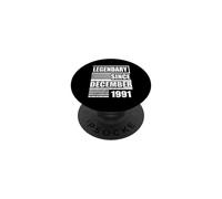 35th Birthday Legendary Since December 1991 Birthday Saying PopSockets Adhesive PopGrip
