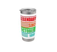 35th Birthday Legendary Since October 1991 B-Day Stainless Steel Insulated Tumbler