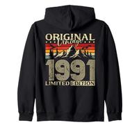 35th Birthday Man Woman 35 Years 1991 Decoration Fun Zip Hoodie