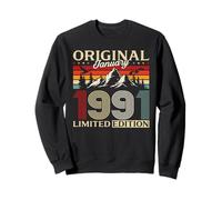 35th Birthday Men Women Original January 1991 Sweatshirt
