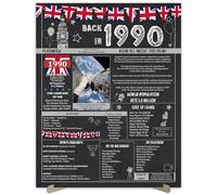 35th Birthday Party Gifts - 35 Years Old Anniversary Poster for Men or Women. Back In 1990 Party Supplies. Birthday or Wedding Gift Ideas for Home Wall Decorations. Born 35 Years ago Size A3