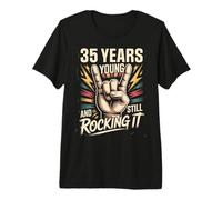 35th Birthday Rock Funny Birthday 35 Years Rock'n'Roll Premium T-Shirt