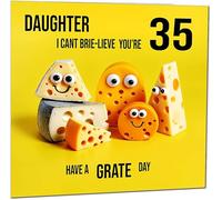 35th Daughter Birthday Card - Cheese Pun Funny Daughters Birthday Card for 35 Year old thirty five, thirty fifth