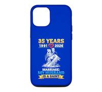 35th Wedding Anniversary 1991 To 2026 My Husband Is A Saint Case for iPhone 12/12 Pro