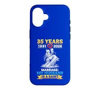 35th Wedding Anniversary 1991 To 2026 My Husband Is A Saint Case for iPhone 16