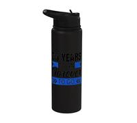 35th Wedding Anniversary 35 Years Down Forever to Go Funny Stainless Steel Insulated Water Bottle
