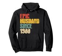 35th Wedding Anniversary for Him Epic Husband Since 1988 Pullover Hoodie