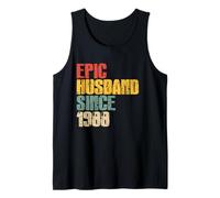 35th Wedding Anniversary for Him Epic Husband Since 1988 Tank Top