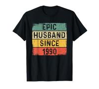 35th Wedding Anniversary For Him - Epic Husband Since 1990 T-Shirt