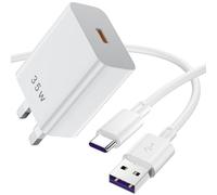 35W Fast Charger Plug for supercharger for HONOR 400 Smart 5G X6b X6c 200 400 90 Magic6 Lite,Power Adapter UK,1M USB to USB C Cable USB Wall Plug for HONOR 200 90 Smart X7b X6a Pad X9 X9a 8 70 Lite