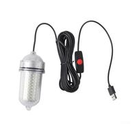 35W USB Rechargeable Underwater Fishing Light with 180 LEDs IP68 Waterproof | 360 Degree for Green White Yellow for Blue Fish Attractor Lamp for Night Sea River Lake Pond Fresh Salt Water Angling Equipme