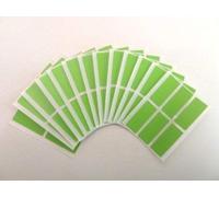 35x15mm Labels, Rectangle, Apple Green, Plastic/Vinyl Colour Code Stickers, Self-Adhesive Sticky Labels