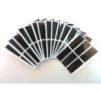 35x15mm Labels, Rectangle, Black, Plastic/Vinyl Colour Code Stickers, Self-Adhesive Sticky Labels