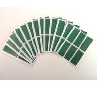 35x15mm Labels, Rectangle, Dark Green, Plastic/Vinyl Colour Code Stickers, Self-Adhesive Sticky Labels