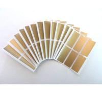 35x15mm Labels, Rectangle, Matt Gold, Plastic/Vinyl Colour Code Stickers, Self-Adhesive Sticky Labels