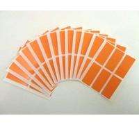 35x15mm Labels, Rectangle, Orange, Plastic/Vinyl Colour Code Stickers, Self-Adhesive Sticky Labels