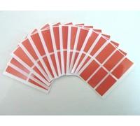 35x15mm Labels, Rectangle, Red, Plastic/Vinyl Colour Code Stickers, Self-Adhesive Sticky Labels