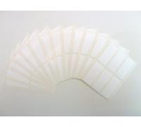 35x15mm Labels, Rectangle, White, Plastic/Vinyl Colour Code Stickers, Self-Adhesive Sticky Labels