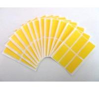 35x15mm Labels, Rectangle, Yellow, Plastic/Vinyl Colour Code Stickers, Self-Adhesive Sticky Labels