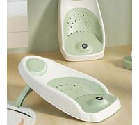 35x18x28cm Ergonomic Kids Bath Support, Green 0-6 Months New-Born Bath Seat, Non-Slip Soft Support Kids Shower Seat, Quick Dry Adjustable Bath Seat, Baby Bath Support (Temperature Sensing Clause)