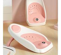35x18x28cm Ergonomic Kids Bath Support, Pink 0-6 Months New-Born Bath Seat, Non-Slip Soft Support Kids Shower, Quick Dry Adjustable, Baby Bath Support (Temperature Sensing Clause)