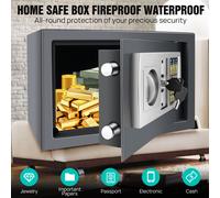 (35x25x25cm, Black) Safe with Keys, Digital Electronic Safe Box For Home Office Security, Steel Construction With Electronic Keypad Lock For Hotel Jewelry Cash Storage