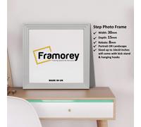 (35x35CM) Square Size Grey Picture Frame / Wall Art Photo Frame / Handmade Wooden Effect Poster Frames / Wall Hanging Frame