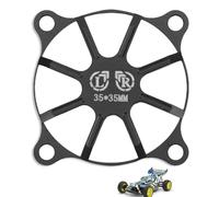 35x35mm/1.4x1.4inch RC Car Motor Cooling Fan Cover, Motor Cooling Fan RC Model Heatsink Guard ESC Cooling Fan Cover Alloy Heat Dissipation Fan Protective Cover for RC Car Motor (Black)