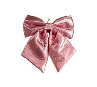 35x40 cm Large Sequin Christmas Bow Decorations, Glitter Sequin Bows Xmas Tree Hanging Decorations, for Tree, Wreath, Door, Window, Party Decor (Pink)