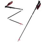 36-135cm Trail Running Poles Rope Lock System Walking Sticks 5 Sections Carbon Fiber Trekking Pole Hiking Camping Walking Cane For Hiking(Red-1pc)