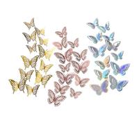 36 3D Butterfly Stickers Coquette Butterfly Decor Wall Stickers Decorations for Wall Window Bedroom Bed Walls Art Removable Wallpaper and Decals for Home Decor