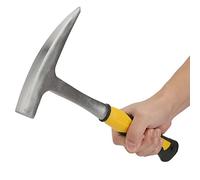 36.3oz Brick Hammer, 13.4in Rock Pick Hammer Forged Masonry Hammer Geological Hammer with Pointed Tip Double Head Duckbill Hammer with Shock Reduction Grip for Mining Prospecting Geologists (L)