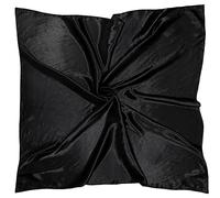 36. 4 x 36. 4 Inches Black Silk Scarf Large Square Plain Satin Head Scarf for Women Hair Bandana, Lightweight Neck Wrap Pure Wrapping Sleeping Headscarf for Ladies Girls Hair Decor