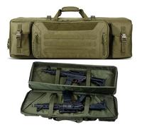 36" 42" Double Rifle Case, Long Rifle Soft Shotgun Bag, Portable Tactical Gun Bag, with Adjustable Shoulder Sling for Firearm Storage and Transportation(Green,42in/107cm)