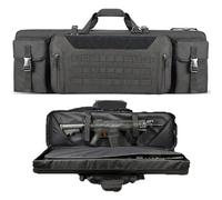 36" 42" Double Rifle Case, Long Rifle Soft Shotgun Bag, Portable Tactical Gun Bag, with Adjustable Shoulder Sling for Firearm Storage and Transportation(Black,36in/90cm)