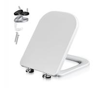 36×45cm,Wemune Rectangular Toilet Seats Soft Close, Square Toilet Seat Top Fixed Fittings, Top Fixing Toilet Lid, Quick Release, Easy To Clean Loo Seat