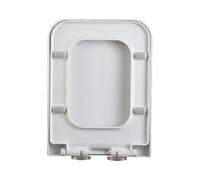 36 * 47cm,Wemune Toilet Seats, Square Toilet Seat Soft Close White, Loo Seat with Quick Release Hings Top Fixing, Easy To Clean Bathroom Lid, Rectangular