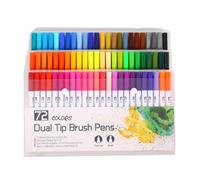 36/48 / 60/72 / 100 Colors Double Ends Brush Pen Set Watercolor Felt Tip Watercolour Markers