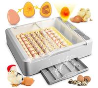 36-60 Egg Incubator with Automatic Egg Turning and Humidity Control, Chicken Egg Incubator with Digital Display, Adjustable Egg Incubators for Hatching Eggs Include Chicken Duck Quail Eggs