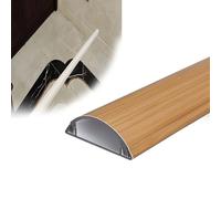 36" Arc-Shaped Cable Cover Strip - Thickened Self-Adhesive Cord Hider - Cable Management Kit - Includes 2 Yellow, 1 Red, and 1 White (1.2" Width, 10 Pcs Total)