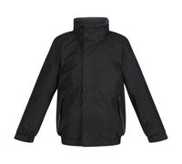 Regatta Childrens Unisex Kids Thermoguard Fleece Lined Dover Jacket (Windproof & Waterproof) (Black/Ash) - Size 17-18Y