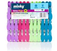 Minky Brite Pegs, Multi-Colour, Pack of 36
