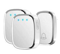 36 Chimes Wireless Doorbell, Wall Plug-in Cordless Bell Door, Waterproof IP44 Plug-in Cordless Door Chime Kit with 300m/1000FT Range 4 Level Volume (2 Receivers, 1 Transmitter)