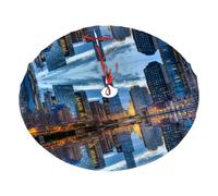 36" Christmas Tree Skirt â€“ Chicago Illinois Usa Print Holiday Party Mat Decorations for Xmas Home Decor Ornaments