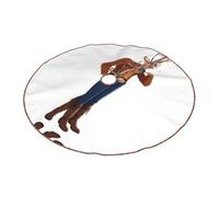 36" Christmas Tree Skirt – Festive Cool cowboy man Print Party Mat for Holiday Decor, Perfect for Xmas, Halloween, New Year