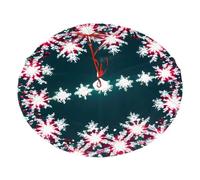 36" Christmas Tree Skirt â€“ Festive Holiday Merry Christmas Print Party Mat Decor for Indoor Outdoor Xmas Decorations