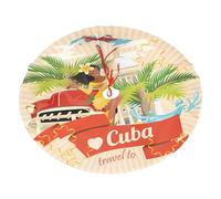 36" Christmas Tree Skirt â€“ Festive Holiday Party island of cuba Print Mat Decor for Xmas Home Decor