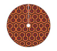 36" Christmas Tree Skirt â€“ Festive Shining Overlook Print Party Mat Decorations, Xmas Holiday Home Decor